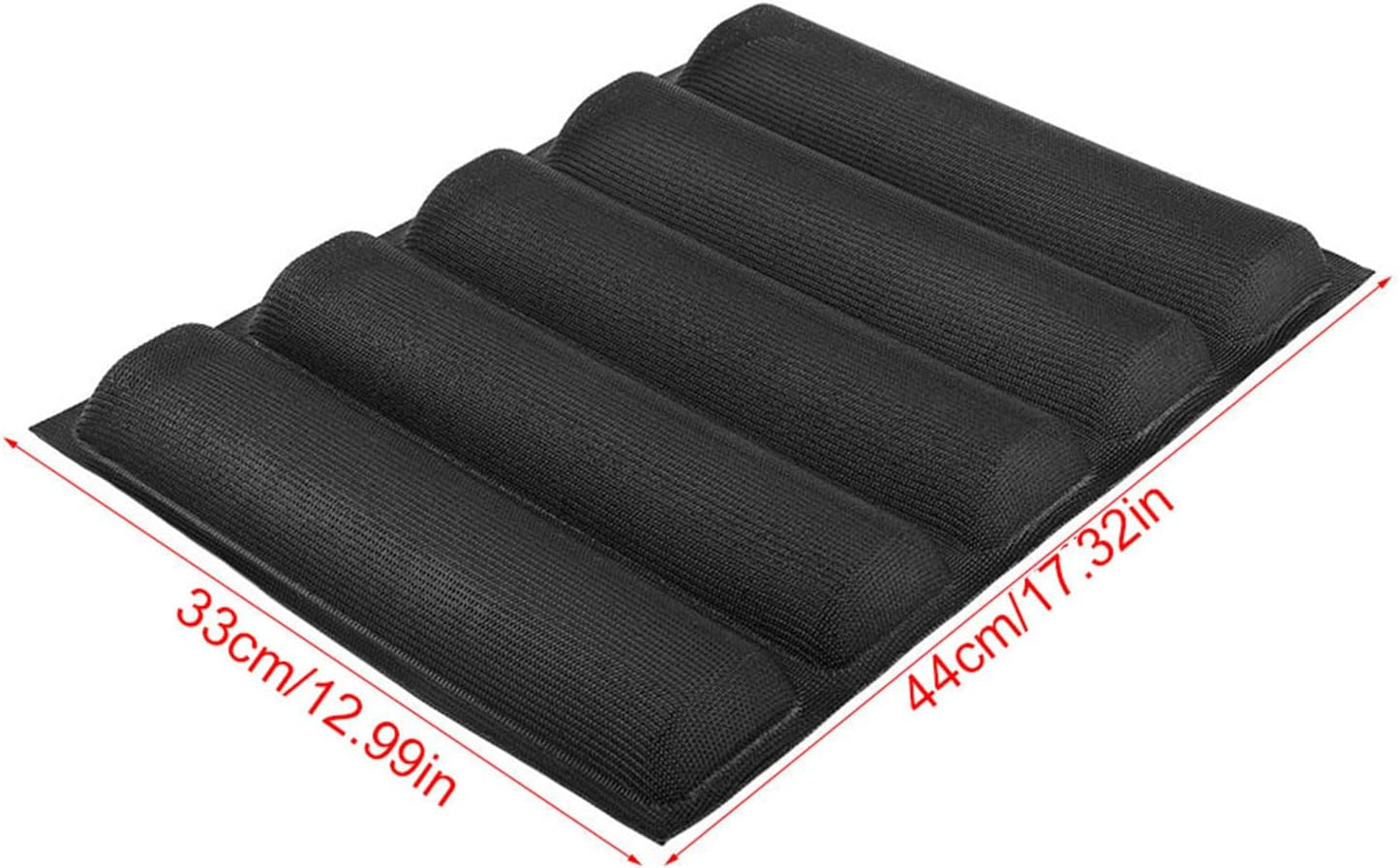 5 Individual Silicone Oblong Shape Bread Molds, Sandwich Baguette Making Accessories Baking Pan, French Bakeware Tray for Homemade Crispy Milk Rolls image number 2