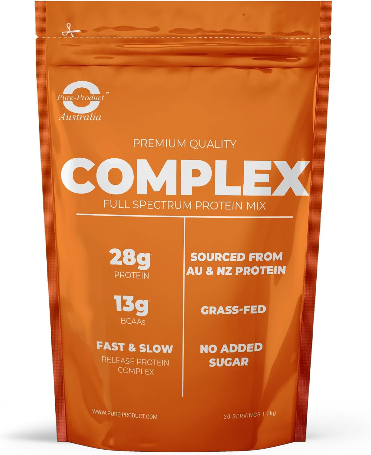 Pure Product Australia Pure Complete Whey Protein Blend Wpi/Wpc/Casein Powder (Unflavour) (1KG) image number 1
