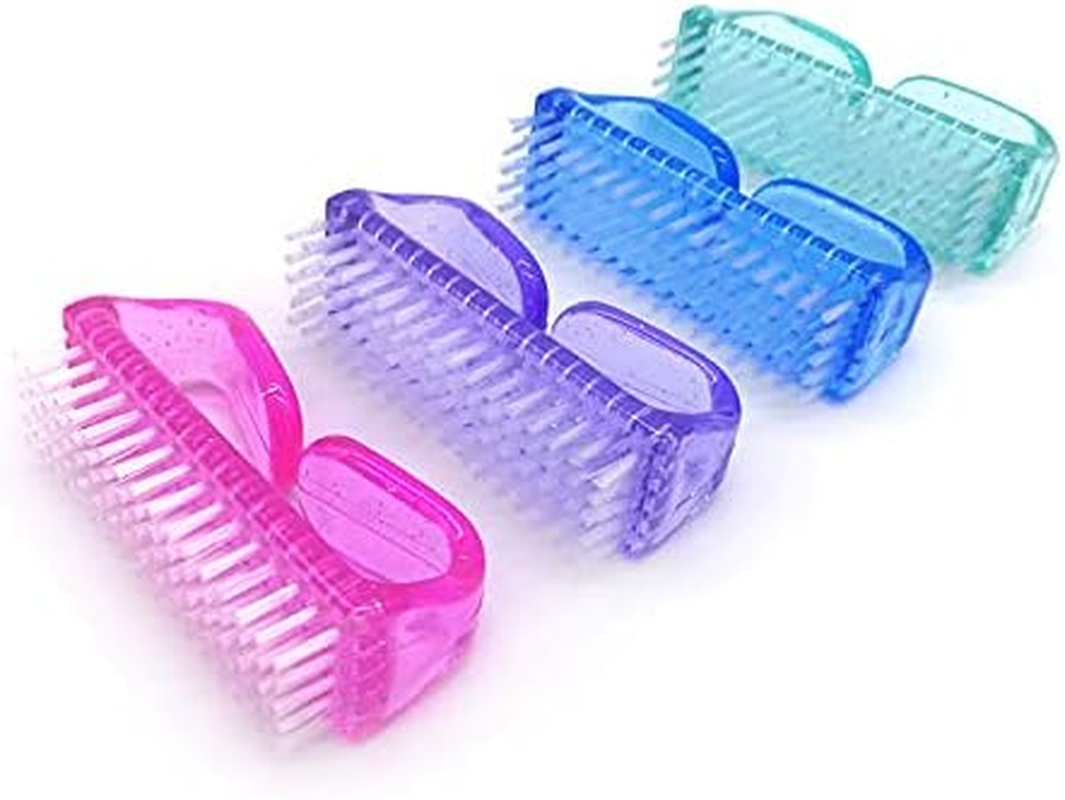 1Pcs Handle Nail Brush Nail Hand Scrubbing Cleaning Brush, 8Cm Purple/Green/Pink/Blue Handle Grip Nail Brushes Hand Fingernail Brush Cleaning Brush for Toes and Nails image number 4