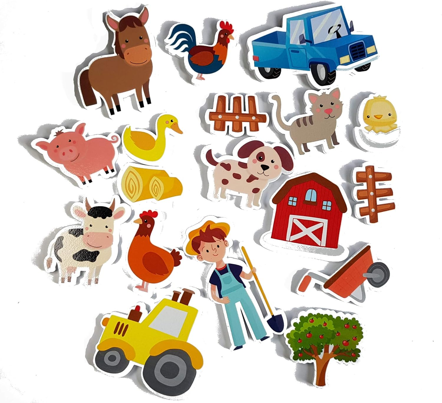 Buddy & Barney Farm Bath Stickers Toy for Kids (19Pc, Ages 1+)