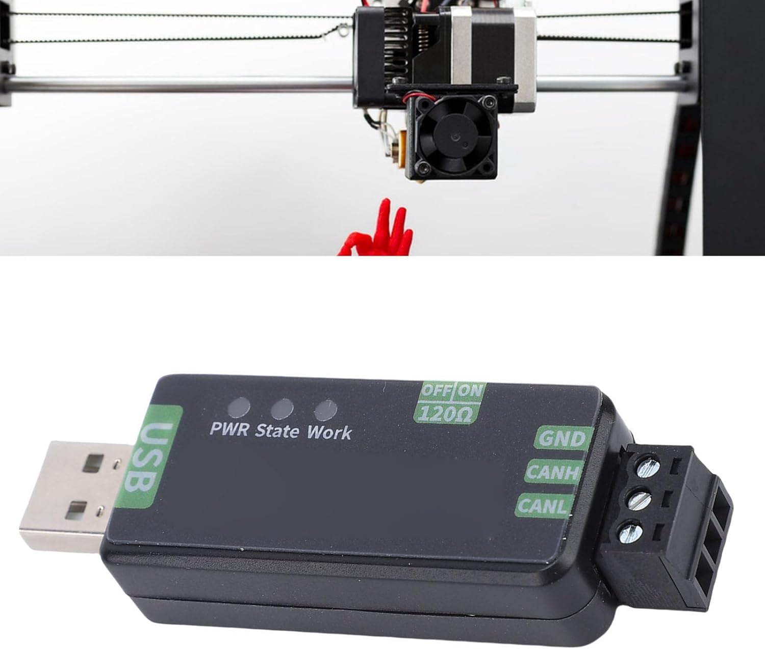 Jectse 2.0 USB to CAN Adapter with Upgraded Hardware for Industrial Use, High Speed Data Transfer, Stable Operation, 1M 2M 5M Transfer Rate, Terminal Resistor Selection, Socketcan image number 6