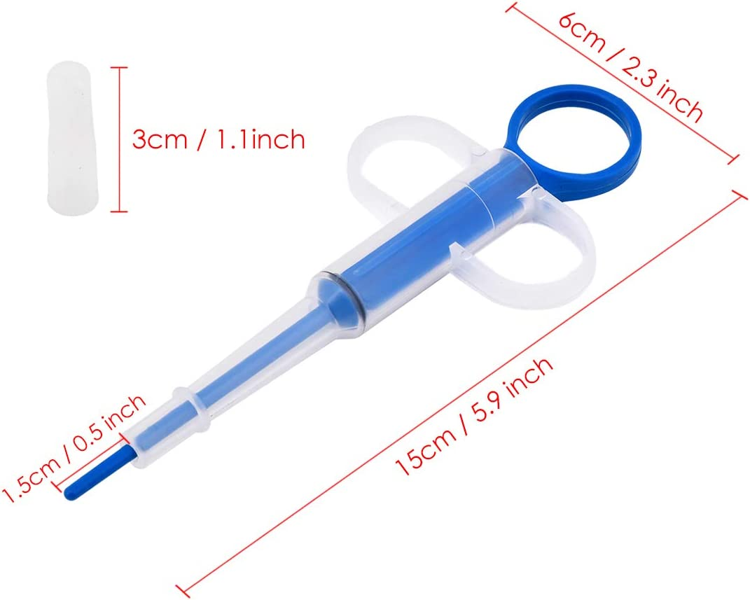 DS. Distinctive Style Pill Popper for Cats with Soft Tips Pet Pill Feeder Saving You from Being Bitten Medicine Feeding Dispenser Tool for Puppies - Blue image number 3