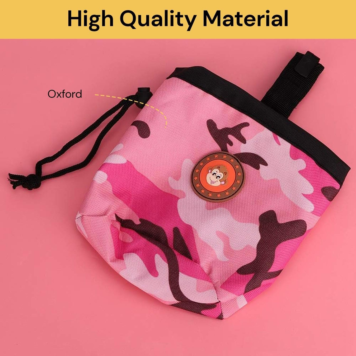 EZONEDEAL Pet Dog Treat Pouch with Poop Bag Dispenser Hands-Free Treat Pouches Dog Training Treat Pouch for Dog Walk, Dog Treat Bags Training Pouch, Dog Food Dispenser for Travel, Outdoor (Pink) image number 5