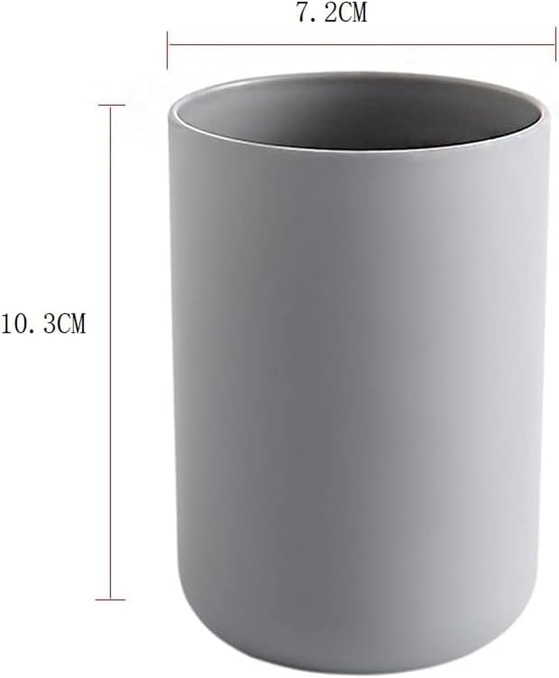 Unbreakable Material Mouthwash Cup Brushing Mugs Toothbrush Cups Rinse Mugs Home Bathrooms Cups for Toothbrush Cup, Gray (Grey, 10.3 * 7.2Cm) image number 2