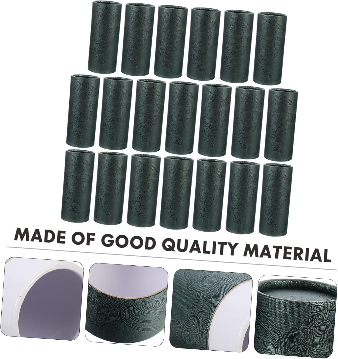 PLAFOPE 20Pcs Green Paper Cylinder Boxes for Essential Oil Bottles 30Ml Kraft Storage Canisters Packaging Paper Tubes for Tea and Incense Packing in Australia