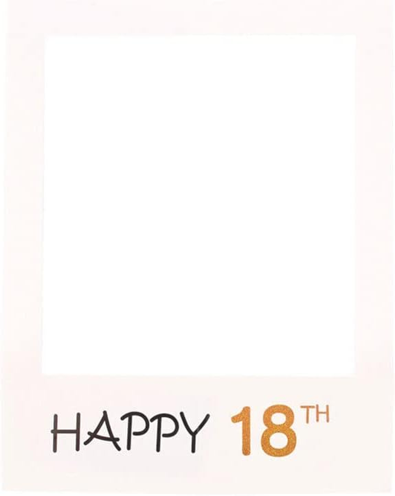 1Th 18Th-60Th Photo Booth Props Picture Frame Wedding Birthday Party Decoration - Durable Large Cardboard Frame - Perfect Party Decoration for Men, Women, Kids - Easy to Use and Lightweight