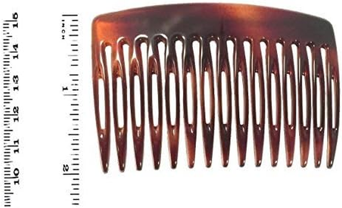 Parcelona French Nice N Simple 2 Pieces Cellulose Tortoise Shell 7 Cm Side Hair Comb Combs image number 2