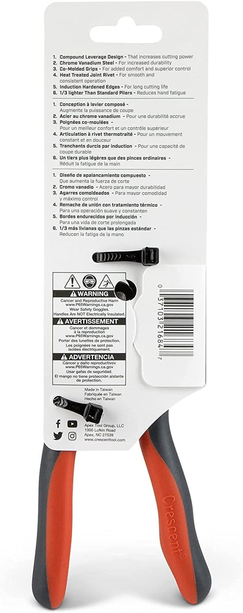 Apex Tool Group PS5429C PRO Series Diagonal Compound Action Pliers image number 3