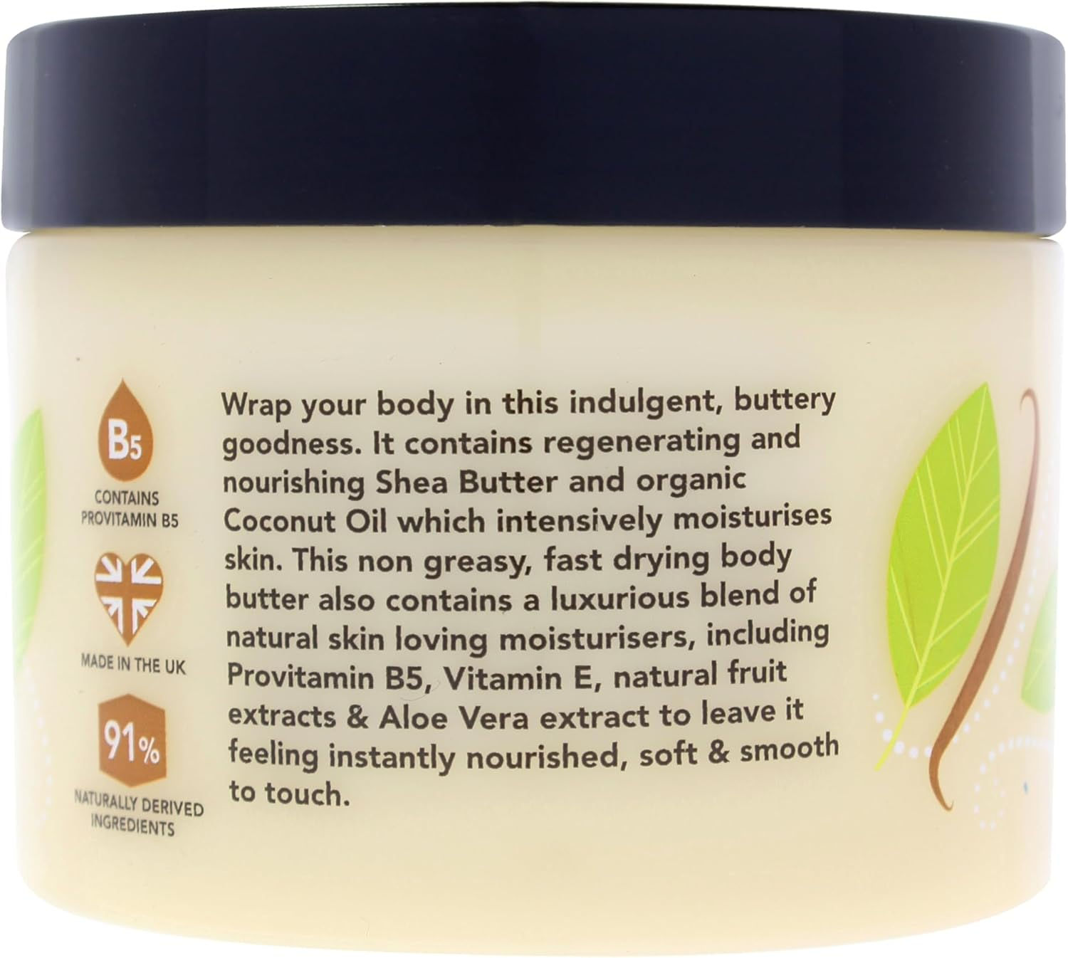 I Love Vanilla Milk Scented Body Butter, Packed with Shea Butter & Coconut Oil to Regenerate & Nourish the Skin, 85% Naturally Derived Ingredients, Vegan-Friendly 11.16 Fl Oz image number 6