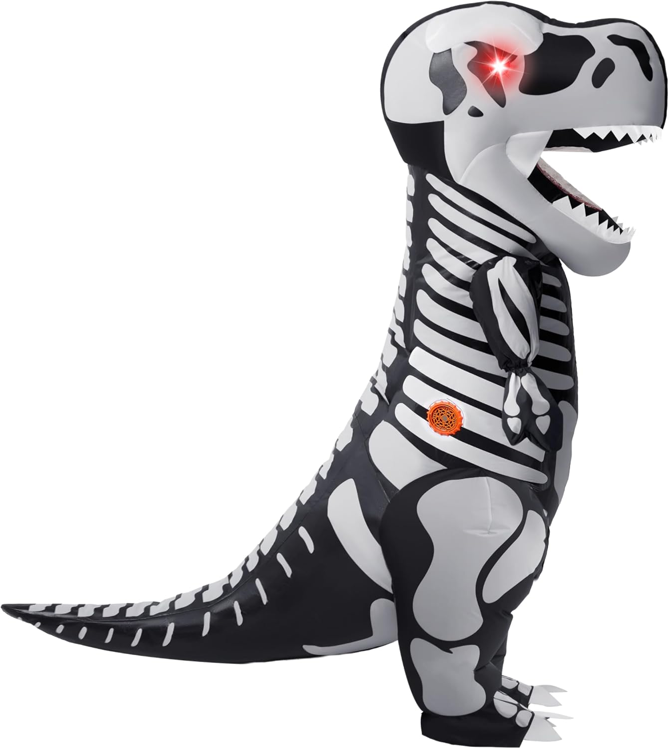 Spooktacular Creations Kids Inflatable Costume, Skeleton Dinosaur Costume, Full Body Skeleton T-Rex Blow up Costume image number 6