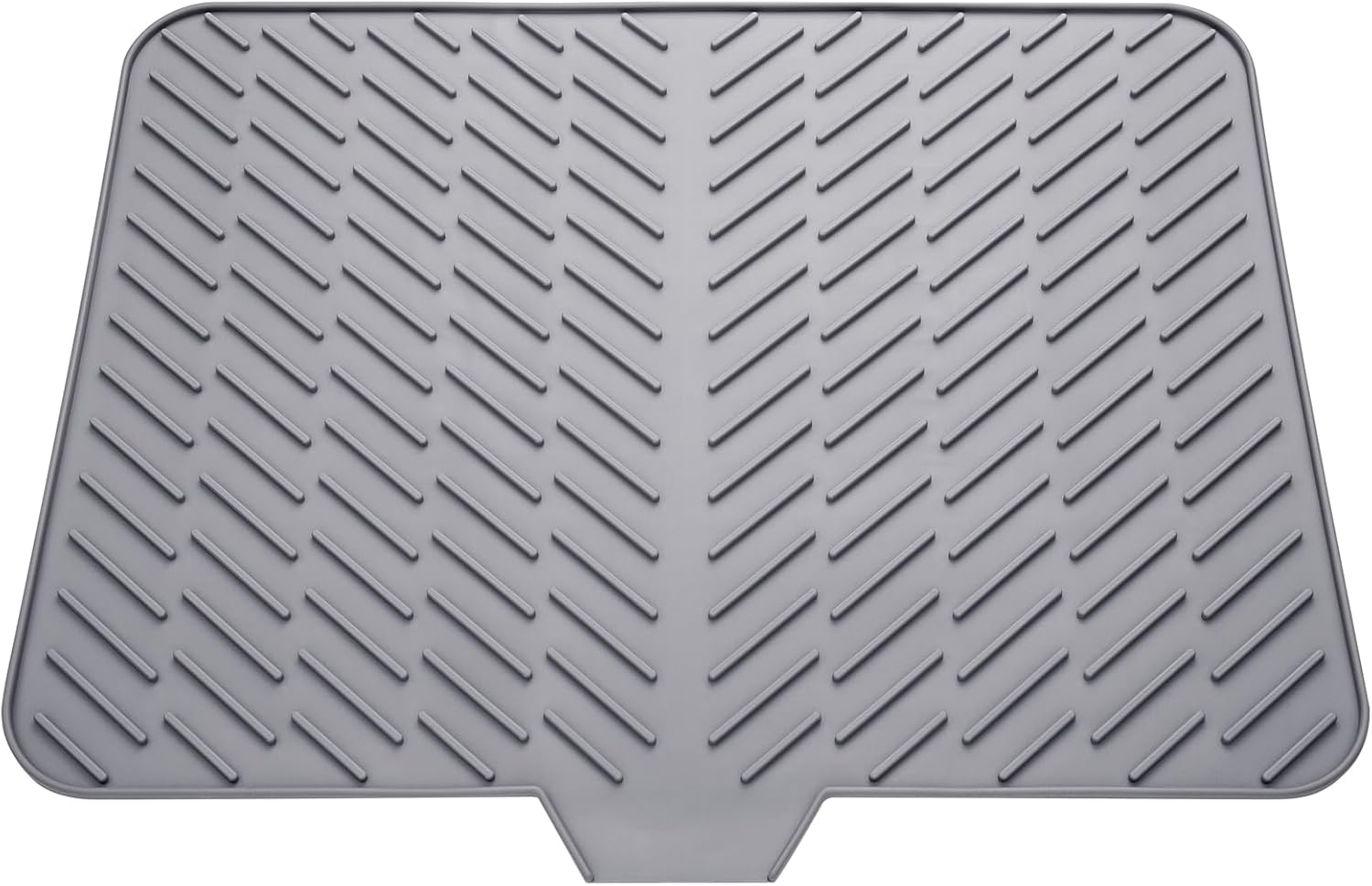 LKYLIVE Silicone Drying Mat, 23"X17" with Built-In Drain Lip,Heat-Resistant,Eco-Friendly,Hygienic Drying Pad,Leak-Proof and Non-Slip,Silicone Dish Drying Mat for Kitchen Counter or Sink（Black 23X17）