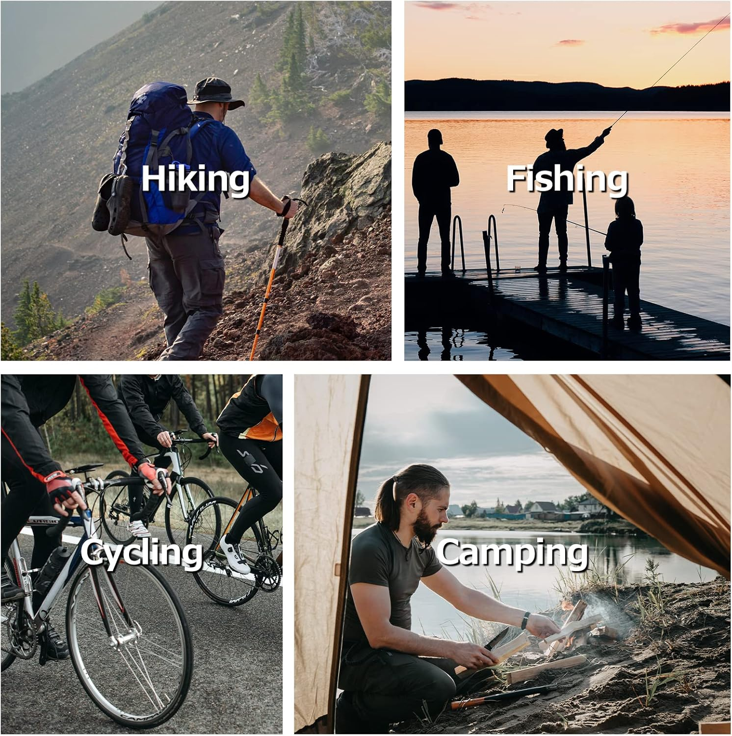 Surblue Boonie Sun Hat Wide Brim Fishing Hat with String for Hiking, Travel - Beige image number 2