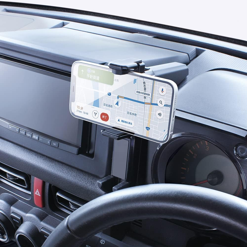 Tsuchiya Yac SY-SZ6 Smartphone Holder for Suzuki JB64/74 Jimny Vehicle Specific Use, Black image number 2