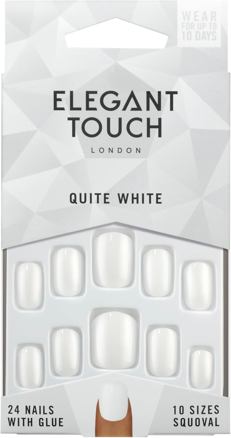 Elegant Touch Colour False Nails - QUITE WHITE