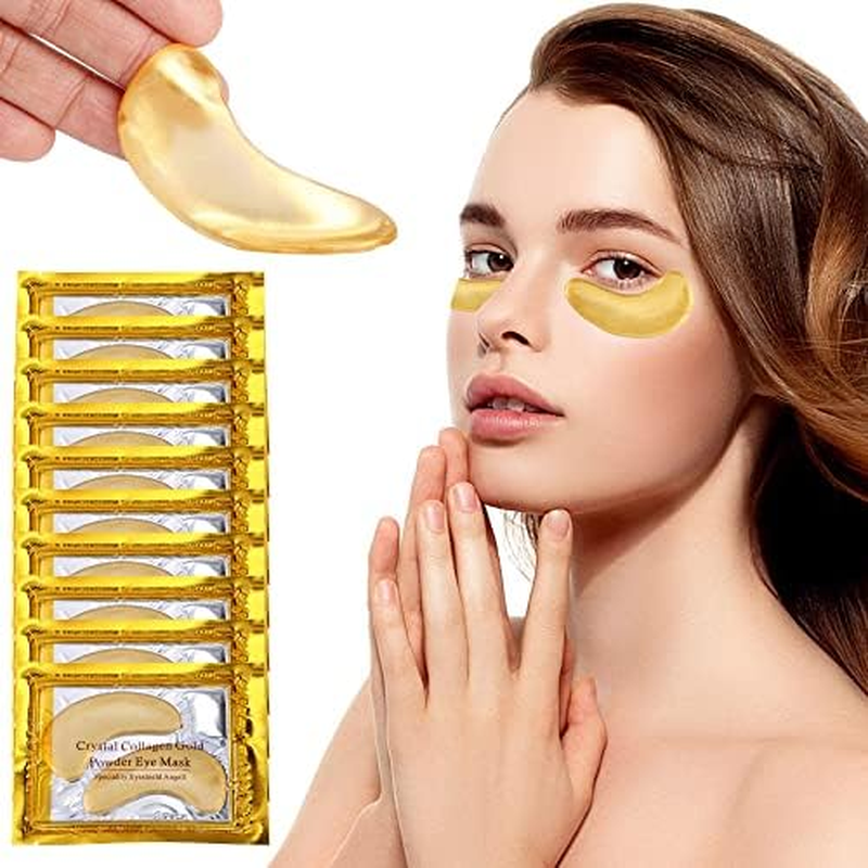 Under Eye Patches, Reallygood 24K Gold Crystal Collagen Eye Mask, Gel Pads for Anti-Aging, Puffy Eyes & Bags, Wrinkles, Dark Circles, Deep Moisturize and Refresh Skin image number 4