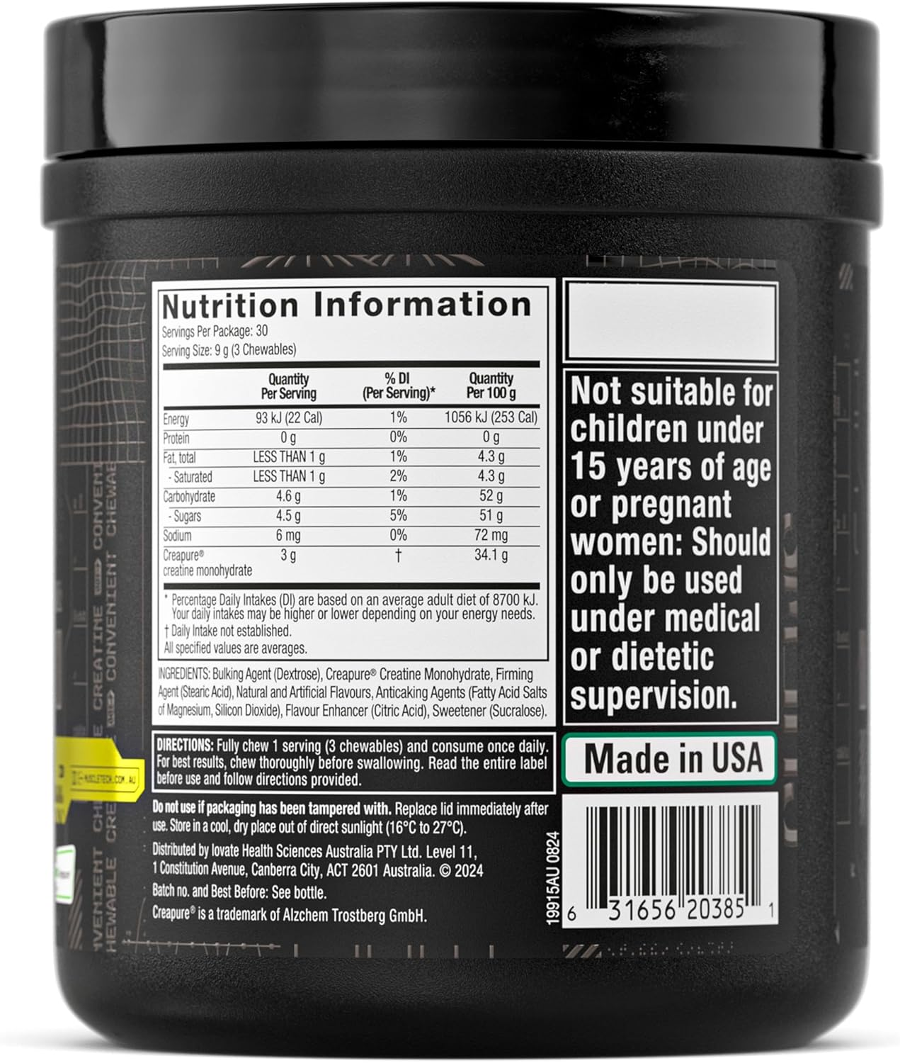Muscletech Creatine Chews Citrus Burst 90Ct image number 2