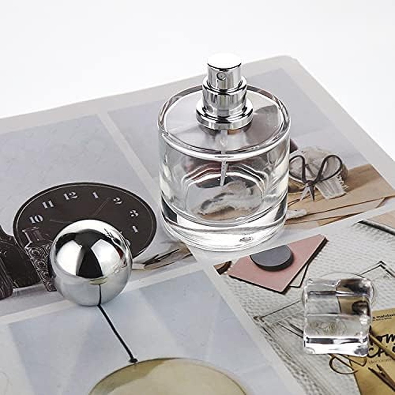 50Ml Clear Empty round Glass Perfume Spray Bottle - Spherical Cap image number 5