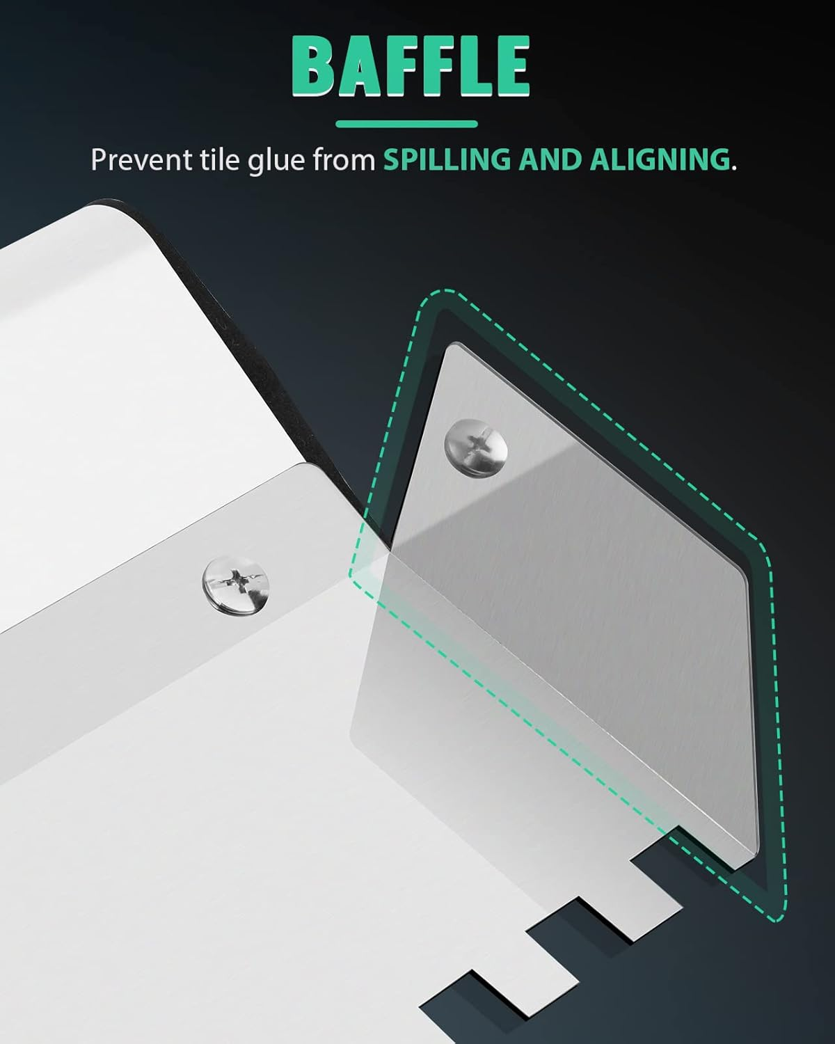 Mxmoonfree Tile Tools 24'' Large Tile Trowel 2/5" X 2/5" Square Notch Trowel Tile Adhesive Spreader, Perfect for Large Tiles Flooring & Tiling Masonry Hand Trowel image number 6