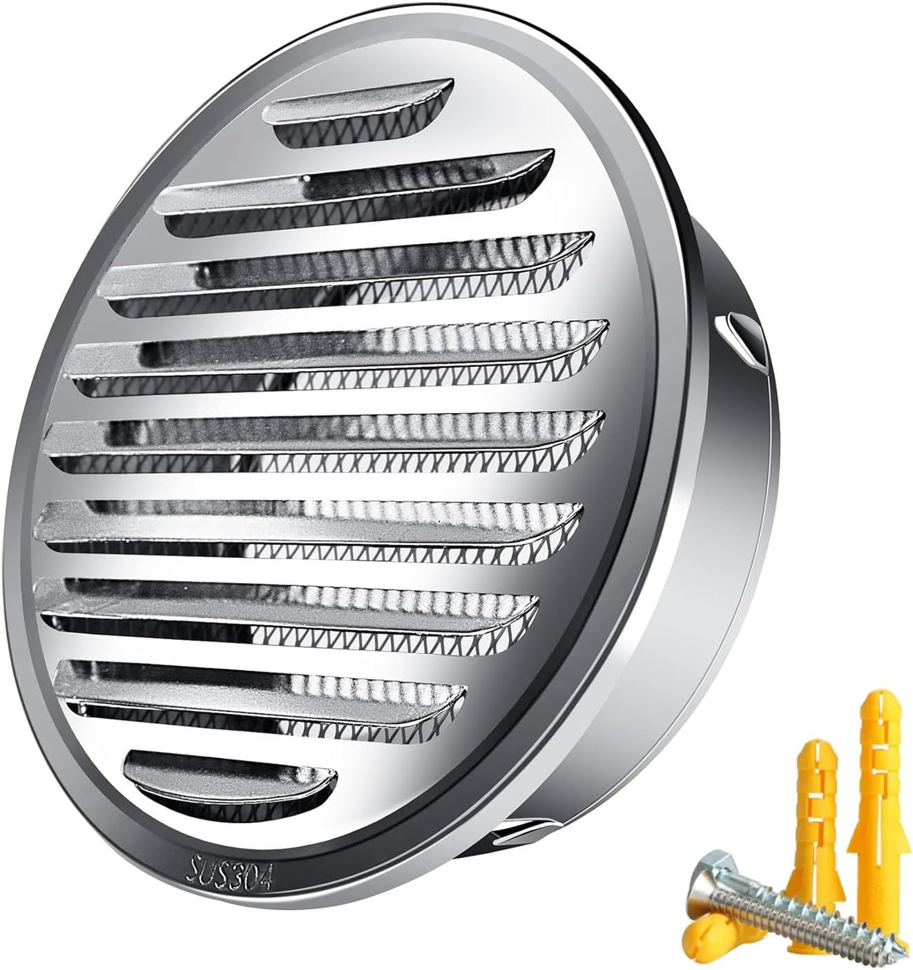 Vent Soffit Vents Exterior,Vent Cover, 45&deg; Cover Vent Hood Outdoor Flat Ducting Ventilation, with Screen Mesh, for Indoor Exhaust
