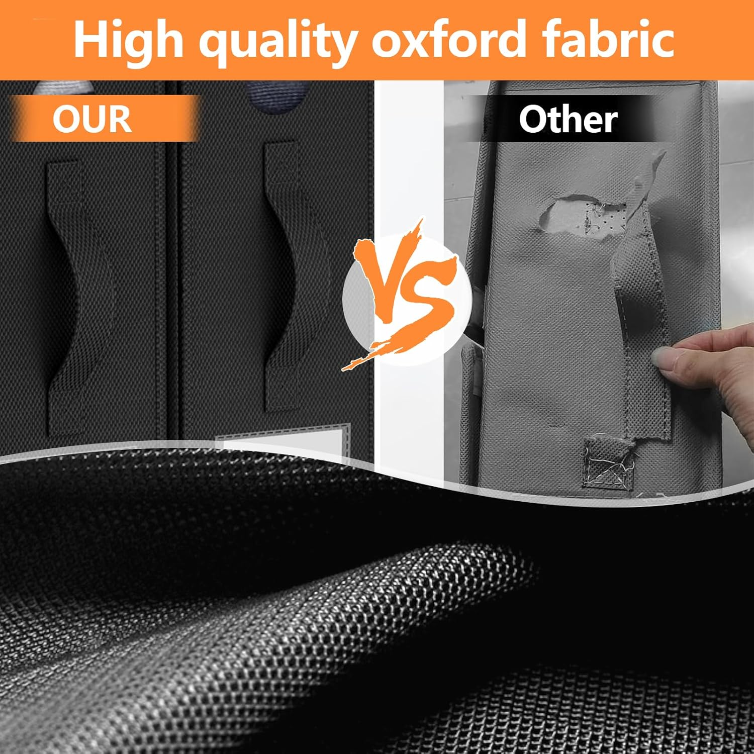 VERONLY 4 Pack Bed Sheet Organisers, Foldable Linen Storage Box with Window for Closets, Duvet Covers and Pillow Cases Wardrobe, Home Storage & Organisation，Black image number 4