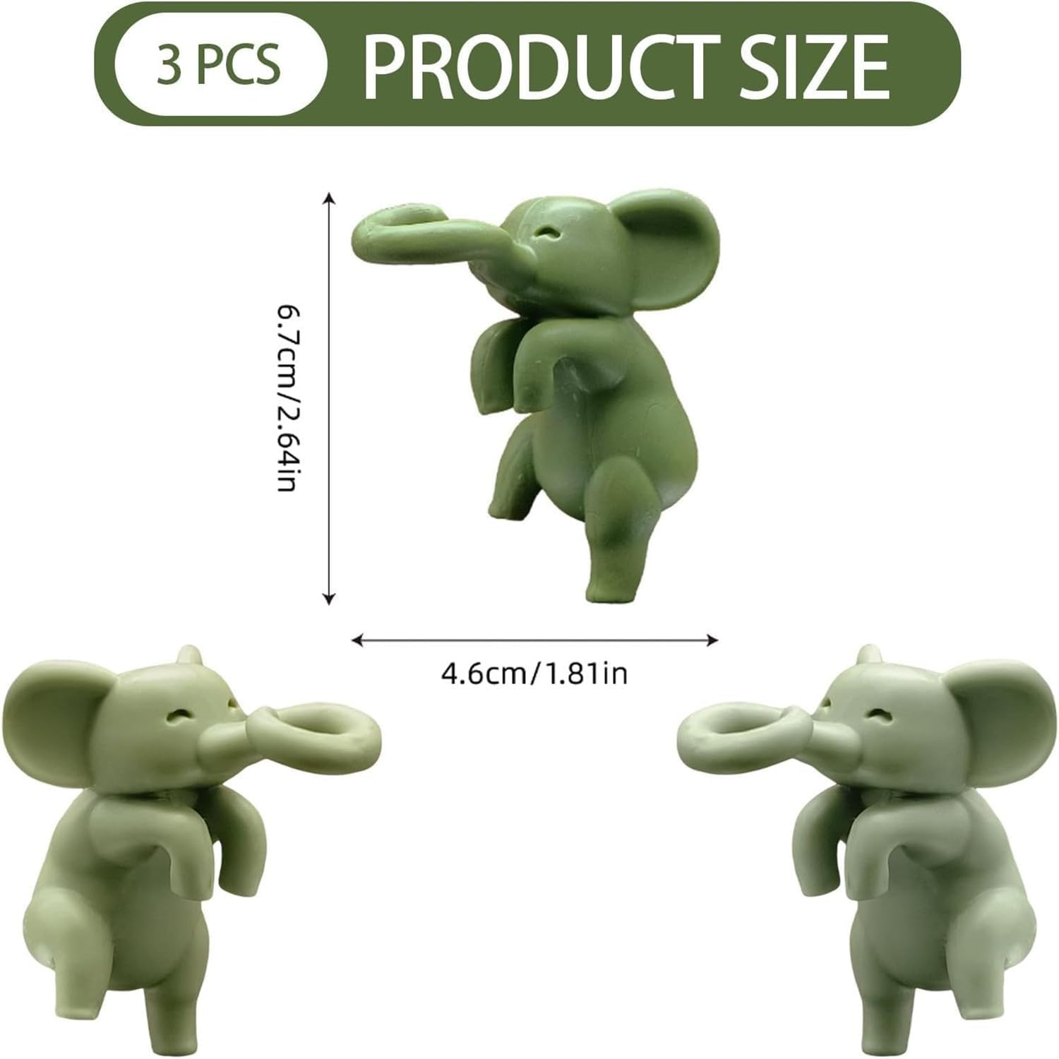 Plant Propagation Buddy & Elephant Shaped Plant Support Structures (3-Pack) Durable TPR, Waterproof Design for Indoor Plants & Propagating Cuttings, Plant Lovers/Gardeners image number 6