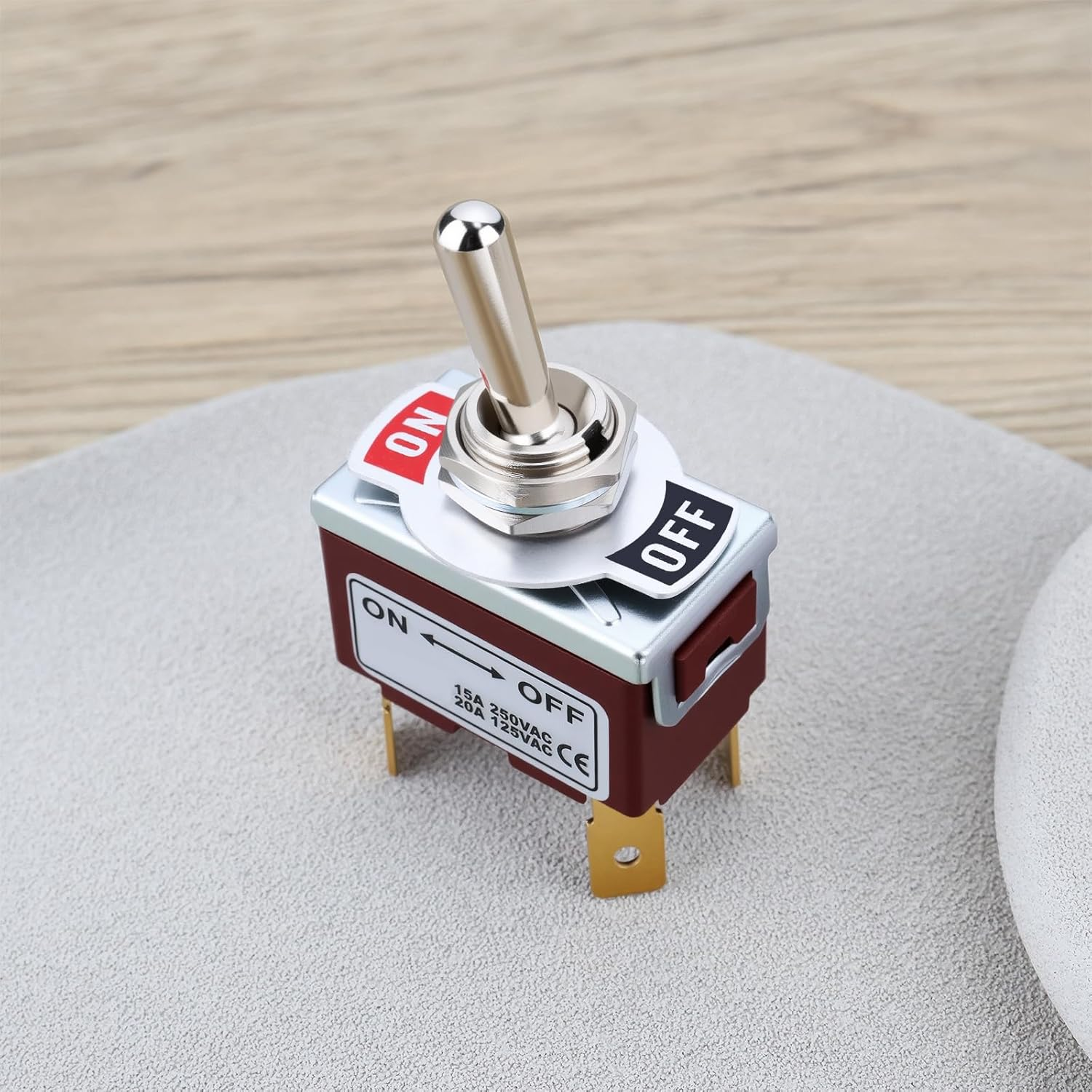 OTOTEC 4Pcs 4Pin 2 Terminal Toggle Switch 15A 250V Boot DPST ON-OFF Suitable for Cars Boats Yachts and Marine Vessels