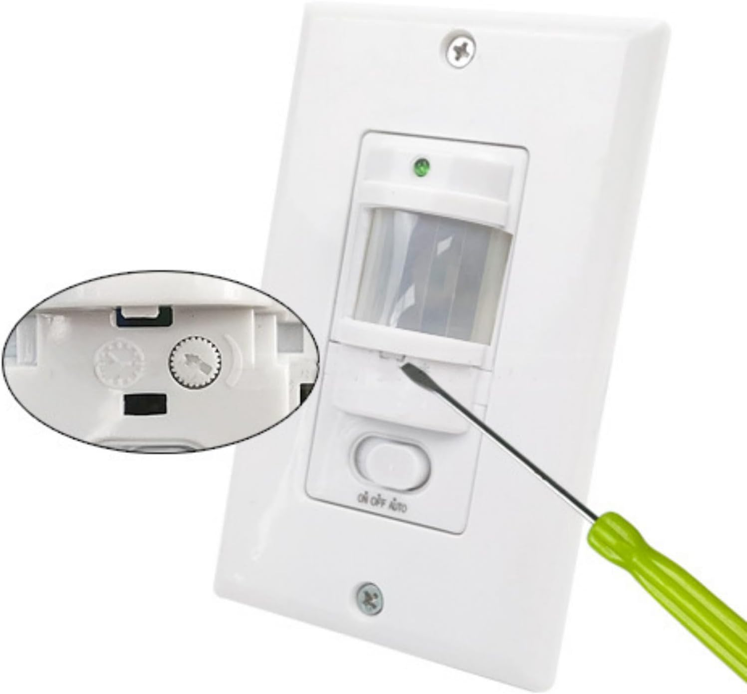 Wall PIR Motion Sensor Light Switch, Auto On/Off Occupancy Motion Sensor Light Switch image number 2