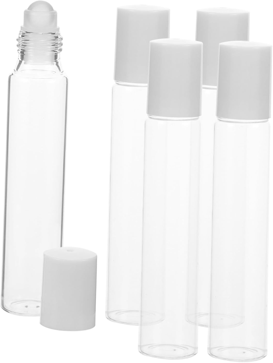FOMIYES 5Pcs 20Ml Essential Oil Roller Bottles Glass Empty Roller Bottles Press Lock Cap for Aromatherapy and Diy Blending