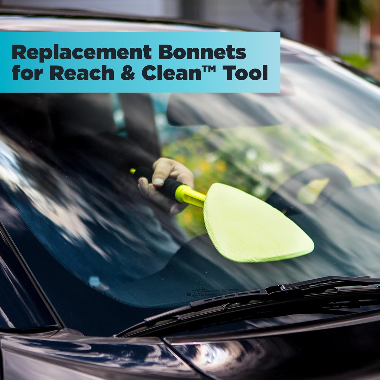 Invisible Glass 95183 Original Reach and Clean Tool Replacement Elastic Microfiber Bonnets, Pack of 3 image number 1