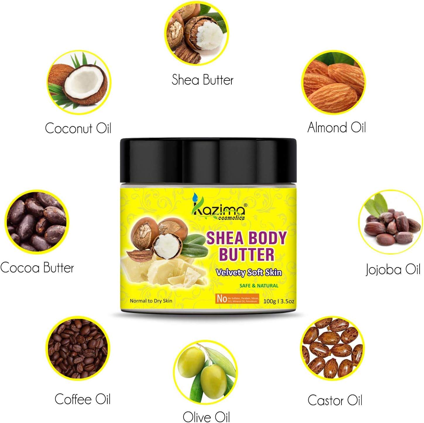 KAZIMA Shea Body Butter, 100G image number 1