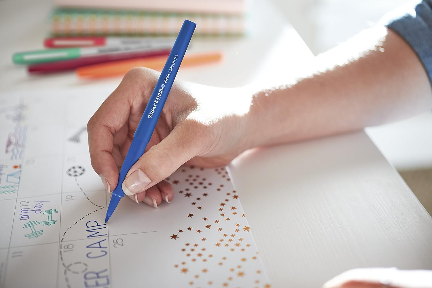 Paper Mate Flair Felt-Tip Pen, Medium Point, Business Assorted (Pack of 4) image number 4