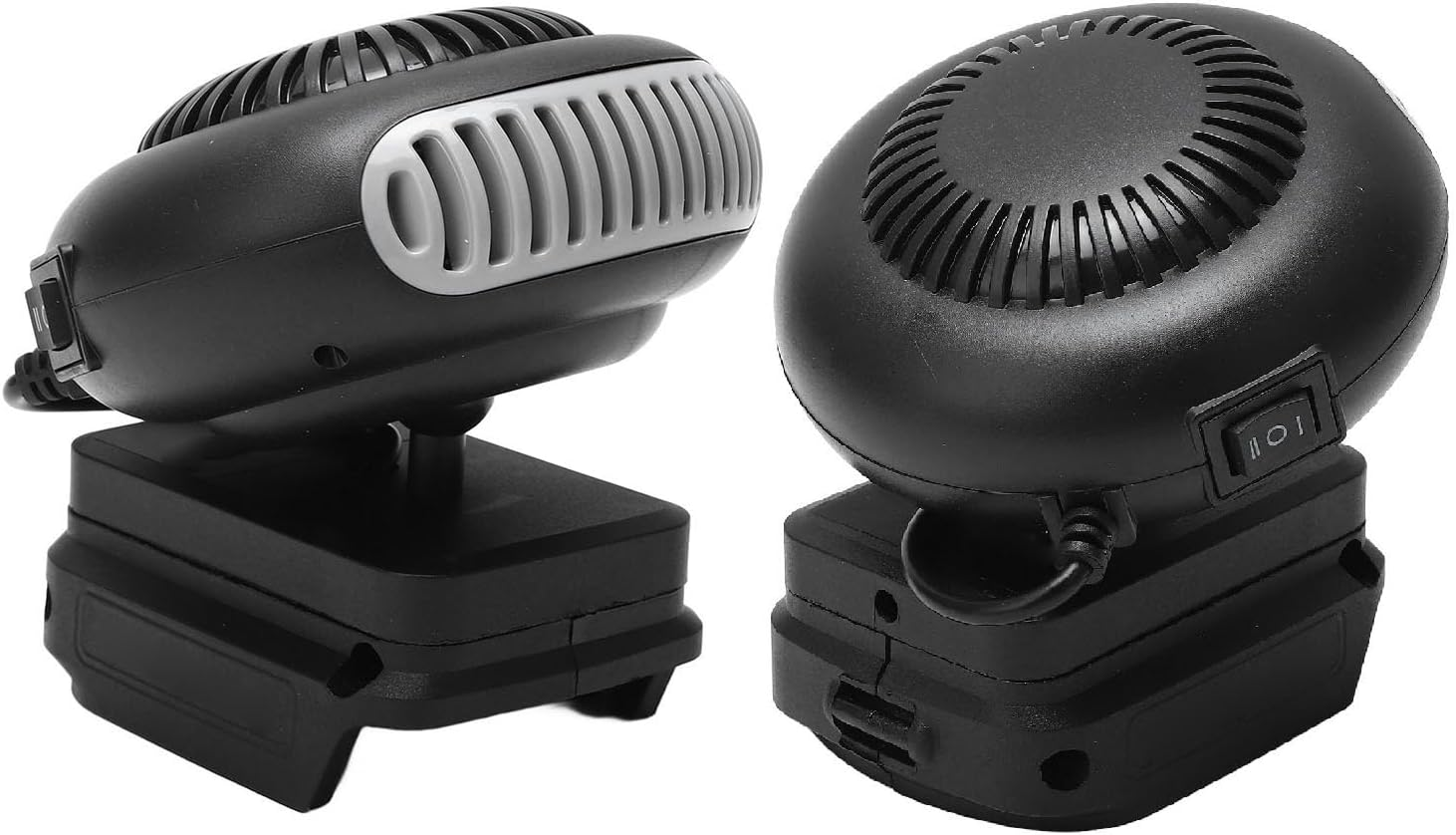 Portable Compact Worksite Space Heater, Battery Powered Electric Heater Fan with 2 Temperature Settings, for BL1815 BL1820 BL1530 BL1840 BL1850 BL1860 image number 3