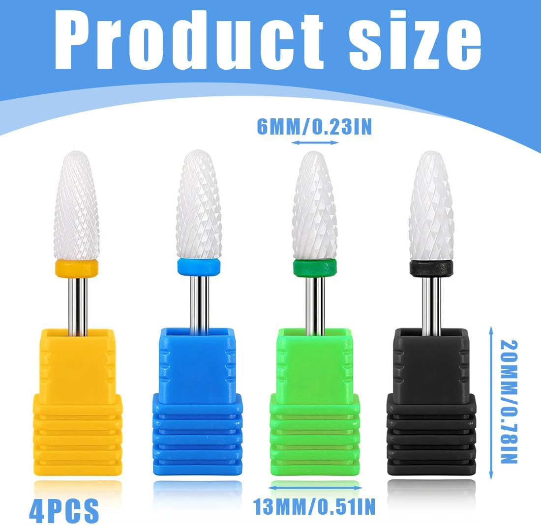 Set of 4 Nail Cutter Attachments, Cutter Bits, Bits for Nail Cutters, Cutter for Gel Nails, Nail Cutter Bits image number 3