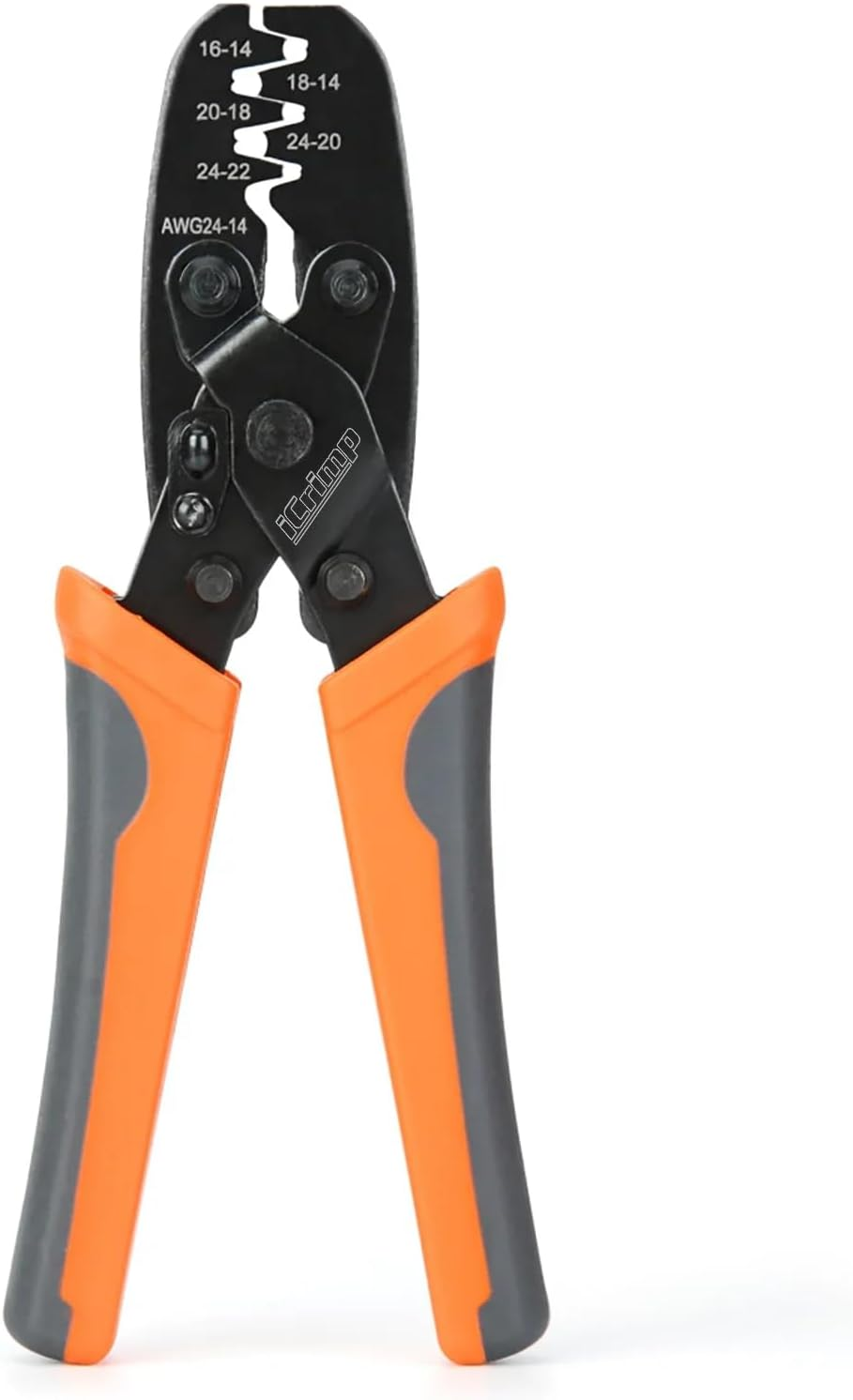 (IWS-1424A) - IWISS Non Insulated Open Barrel Terminal Crimp Tool - Wire Crimper for Molex, Delphi, Amp/Tyco, Harley, Pc/Computer, Automotive 24-14 AWG image number 2