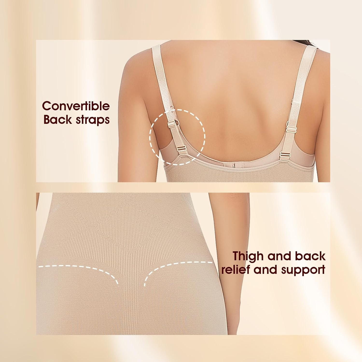 Women'S Maternity Bodysuit Pregnancy Shapewear Bump Support Shorts Seamless Adjustable Straps Romper Jumpsuit image number 2