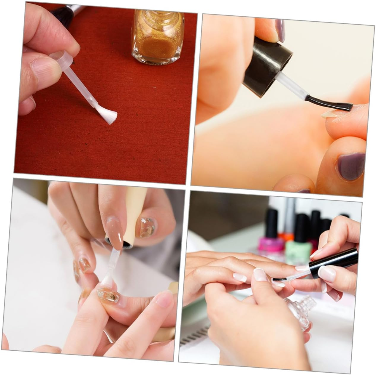 Beatifufu Replacement Nail Polish Brush Set 250Pcs Long round Brush for Nail Art Applicators and Diy Manicures image number 3