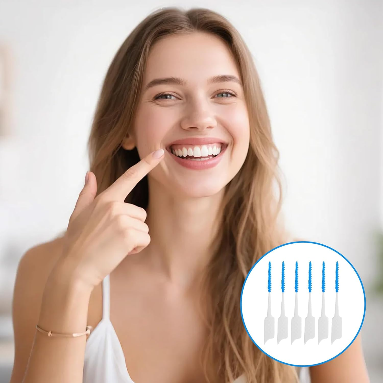 200 Pcs Interdental Brush, Disposable Tooth Pick, Flexible Interdental Brushes, Suitable for Teeth Cleaning, Oral Care, Travel Daily Use image number 4