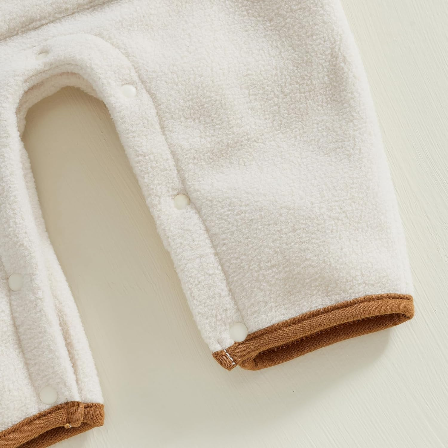 Bemeyourbbs Newborn Baby Boy Girl Winter Clothes Warm Zipper Fleece Romper with Pockets Long Sleeve Jumpsuit One Piece Outfit