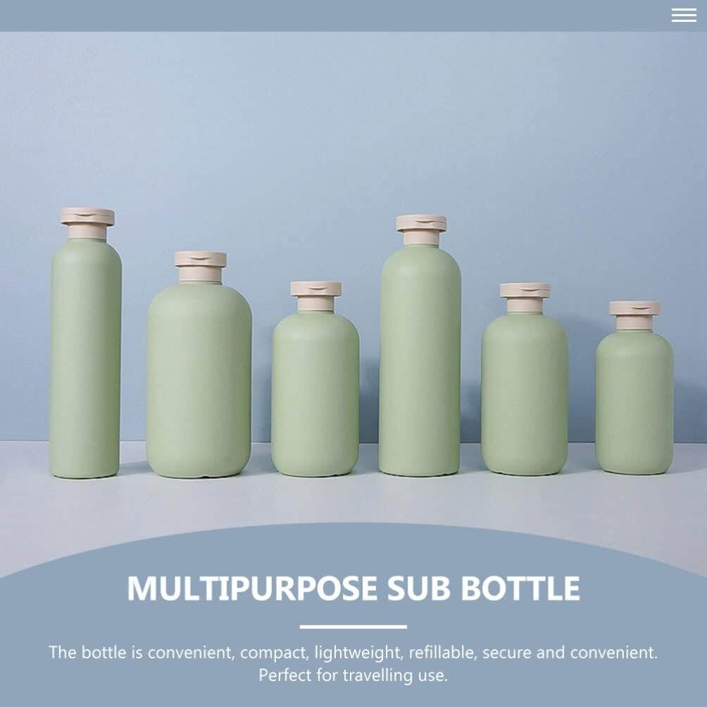 Kichvoe 5Pcs Refillable Shower Gel Dispenser Bottles Multipurpose Sub Containers for Shampoo Lotion Lightweight Compact Travel for Home Travel Use image number 2