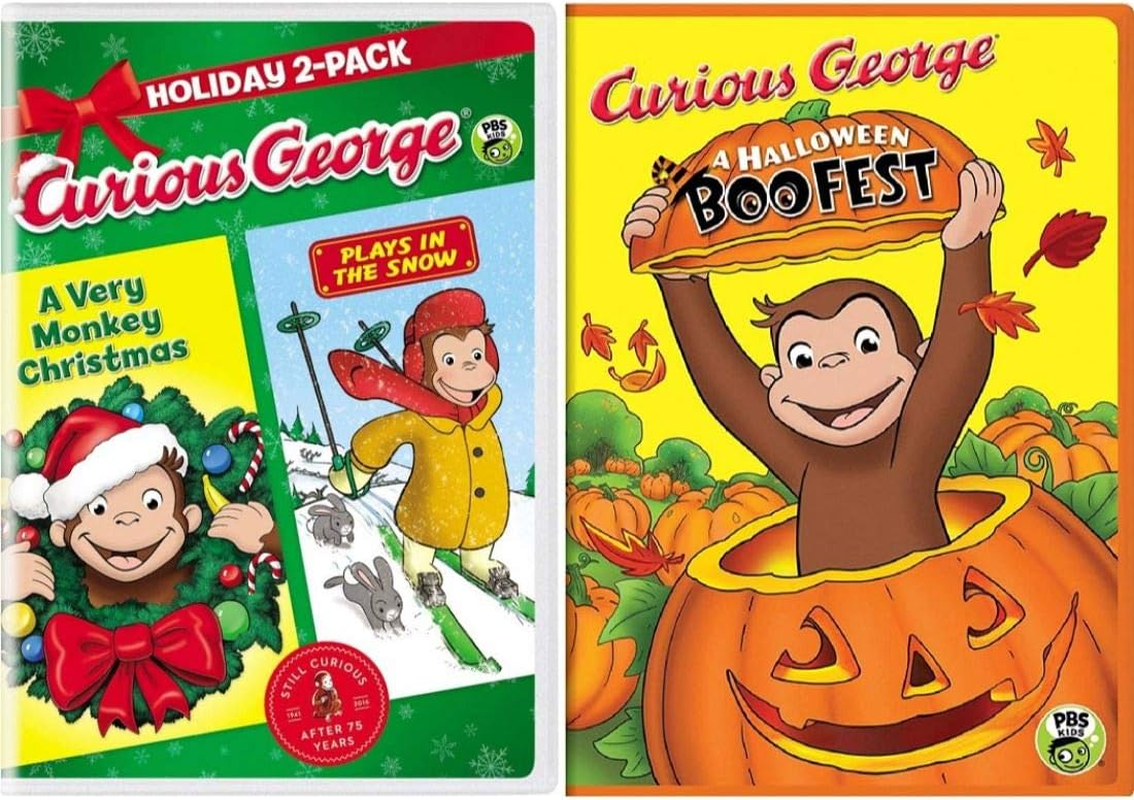 Curious George Holiday 3 Pack: a Very Monkey Christmas / Plays in the Snow / a Halloween Boo Fest (3 Disc DVD Set)