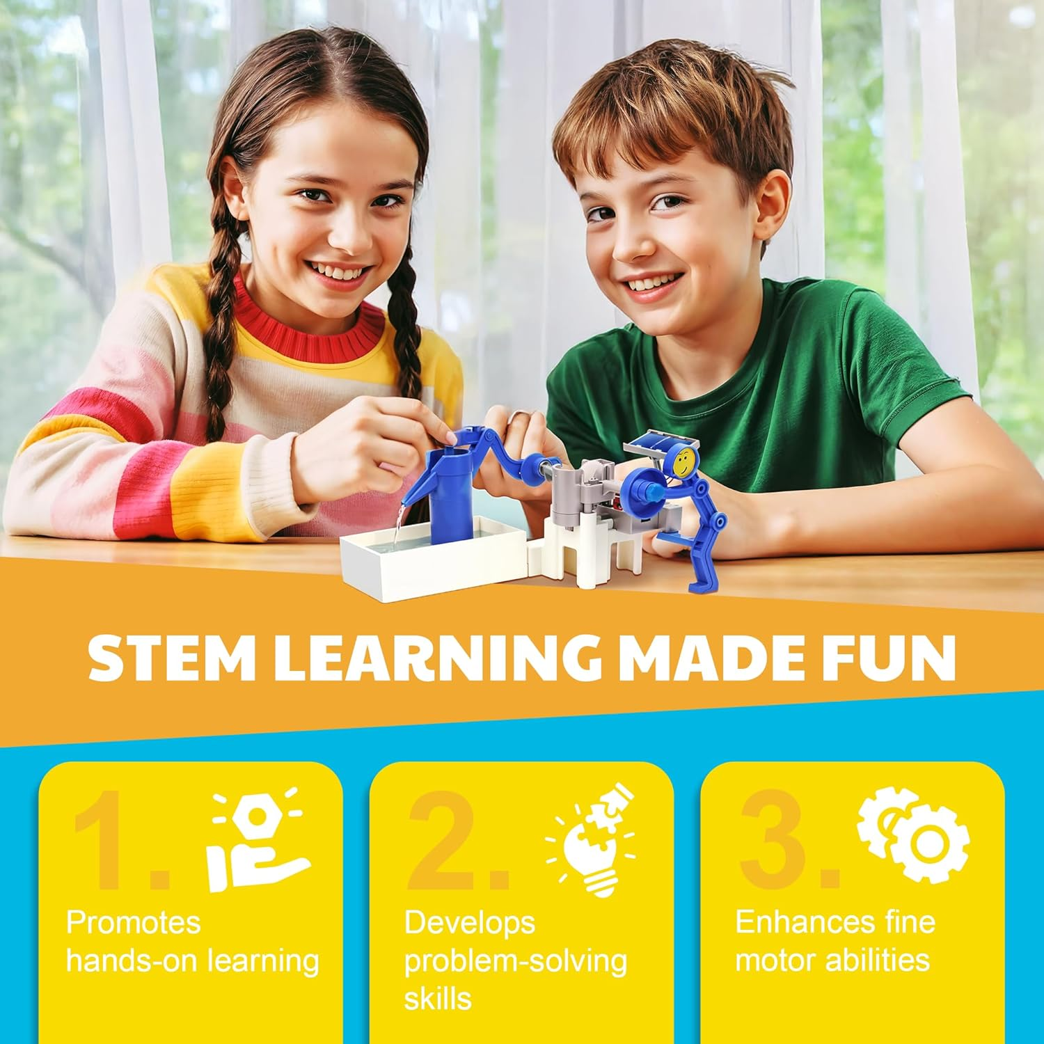 4M Green Science Water Pump, Solar Powered Hybrid Toy, Fun for All Ages, Learning Resource image number 5