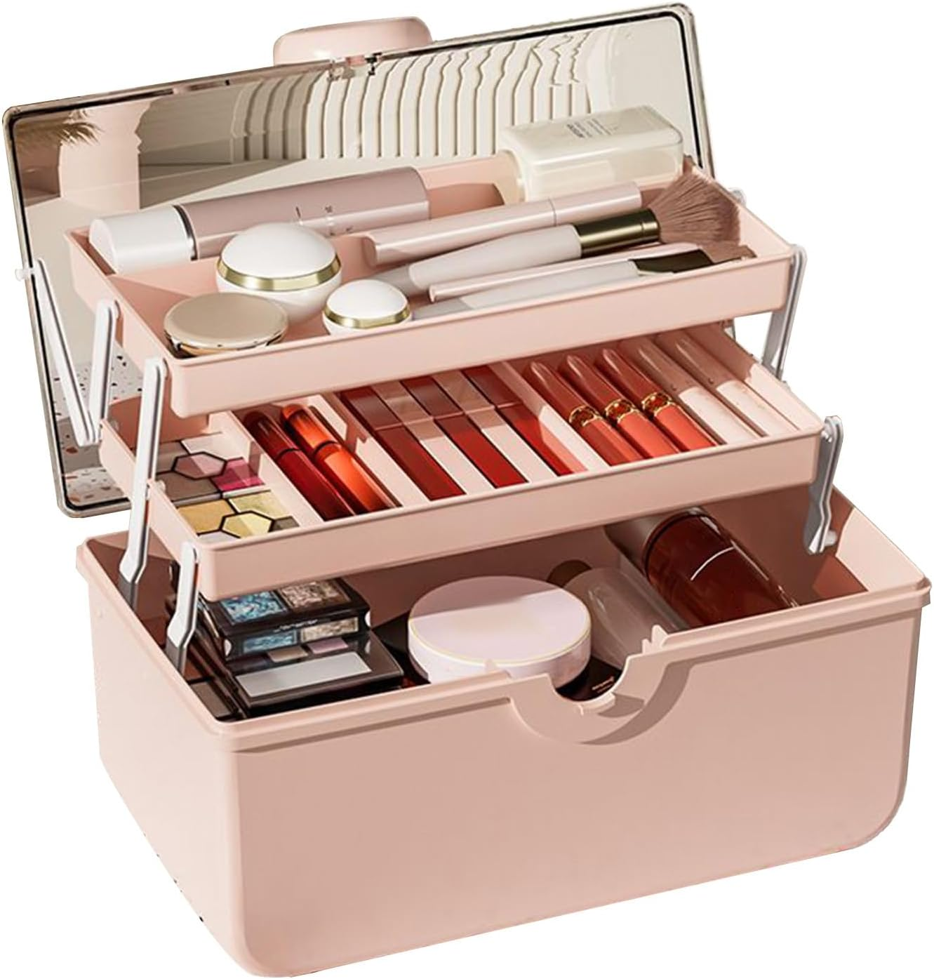 Hair Box, Dust-Proof Portable Jewelry Storage Box, Storage Holder Case Trays for Kids Baby Ties Nail Supplies Craft School Office image number 2