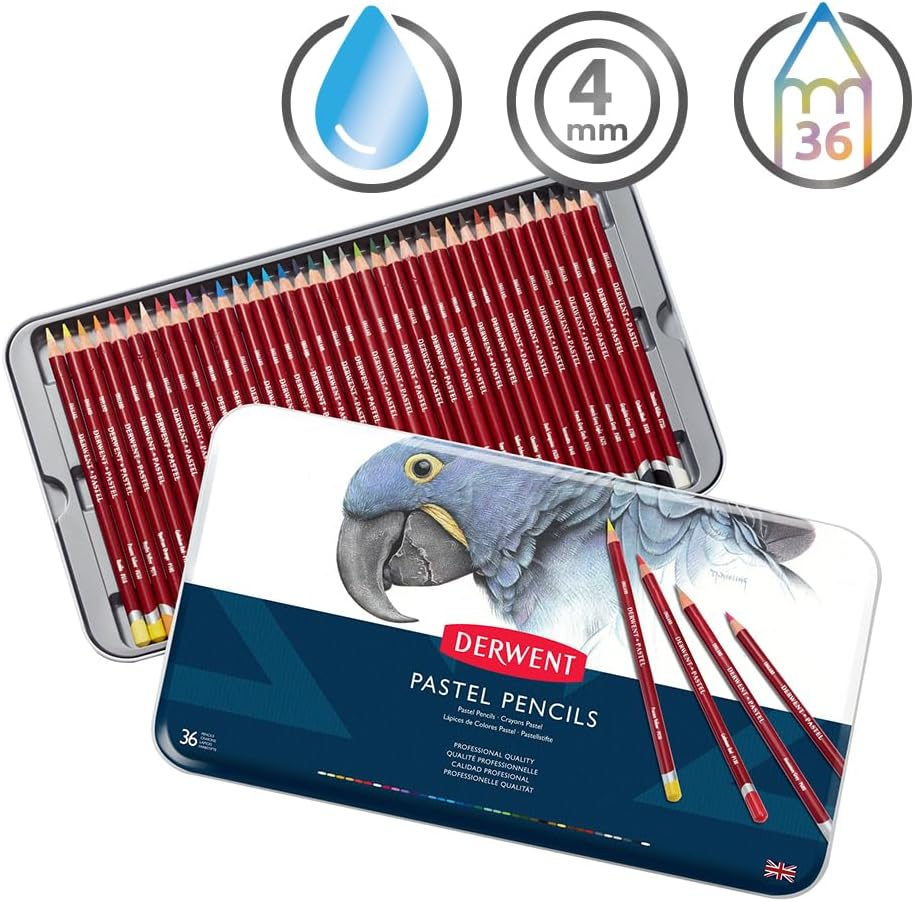 Derwent Pastel Pencils, Drawing & Writing, Set of 36, Ideal for Blending & Colouring, Professional Quality, 0700307 image number 1