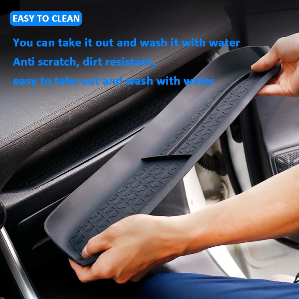 CUCHIYUN for 2023 RAV4 Passenger Storage Organizer Mat Glove Box Storage Organizer Tray Compatible with Toyota RAV4 2023 2022 2021 2020 2019 Accessories - Cup Holder Tray image number 7