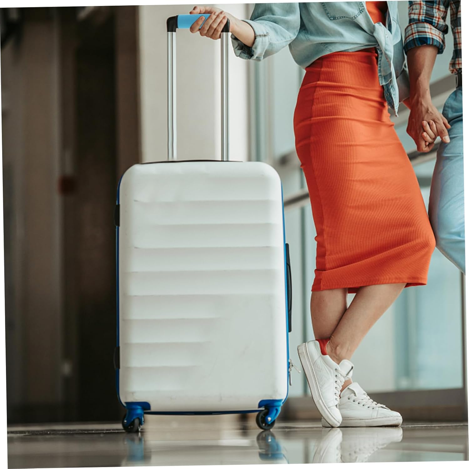 WATIIFUFU 4Pcs Travel Containers Neoprene Handle Wraps Luggage Handle Covers for Suitcase image number 2