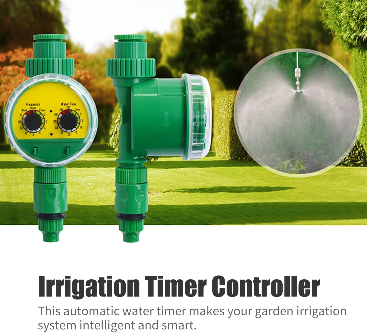 Irrigation Water Timer Controller Garden Electronic Programmable Automatic Watering Timer Waterproof Water Faucet to Hose Timer for Outdoor Parterre image number 1