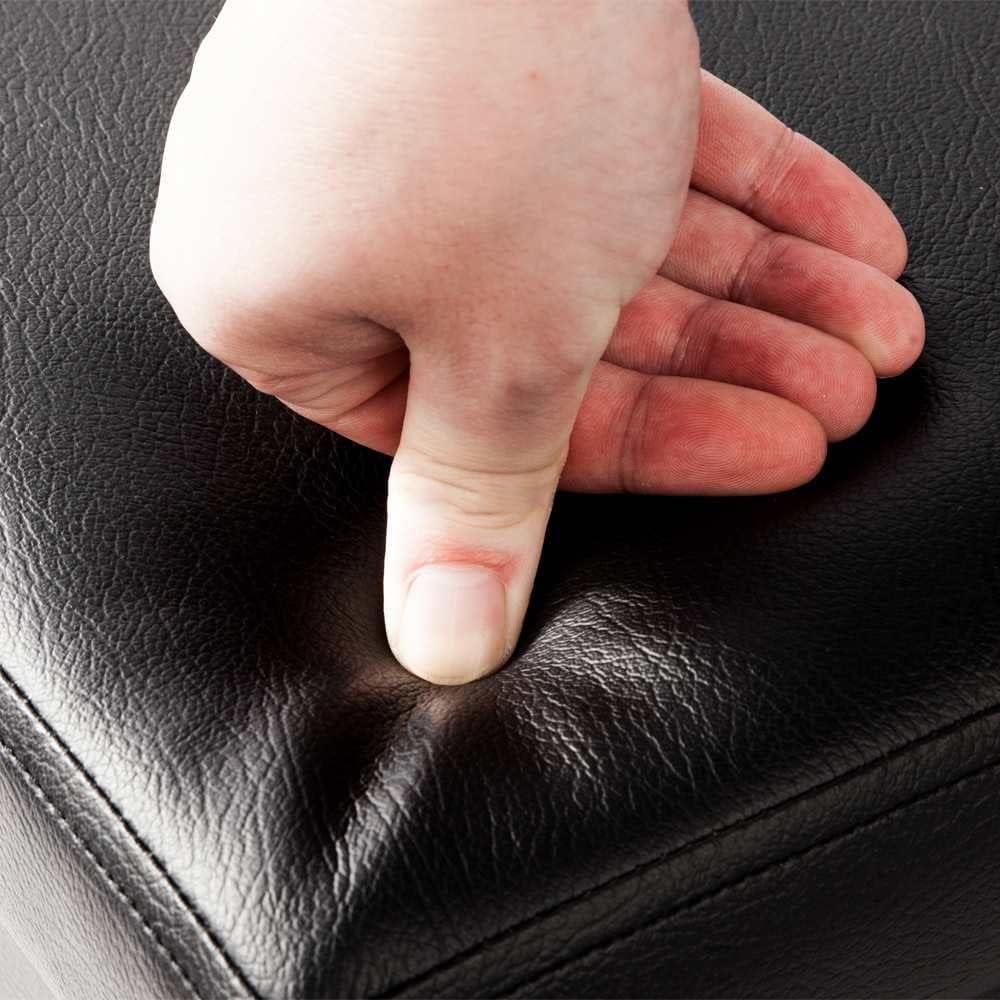 Folding Storage Bench Ottoman Storage Cube Boxes Footstool Stool Seat for Bedroom Hallway Small Faux Leather Footrest for Living Room, Bed Bench with Padded Seat Lid Square, Support 250Lbs,15In, Black - Rectangle Black image number 4