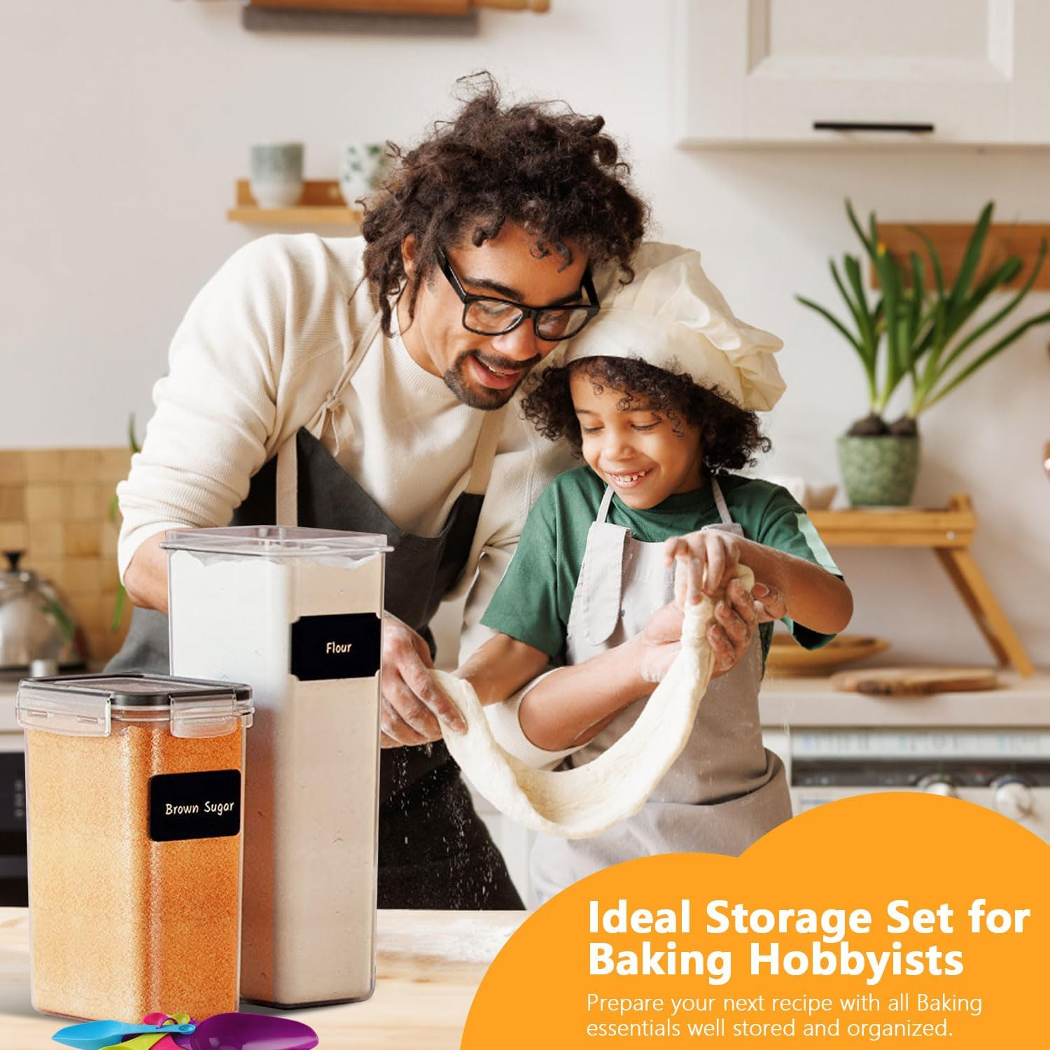 24 Pcs Airtight Food Storage Containers with Lids Clear Food Storage Containers Kitchen Pantry Organizers Storage Containers Bpa-Free Plastic Food Storage Box Food Canisters with Lids Airtight image number 3