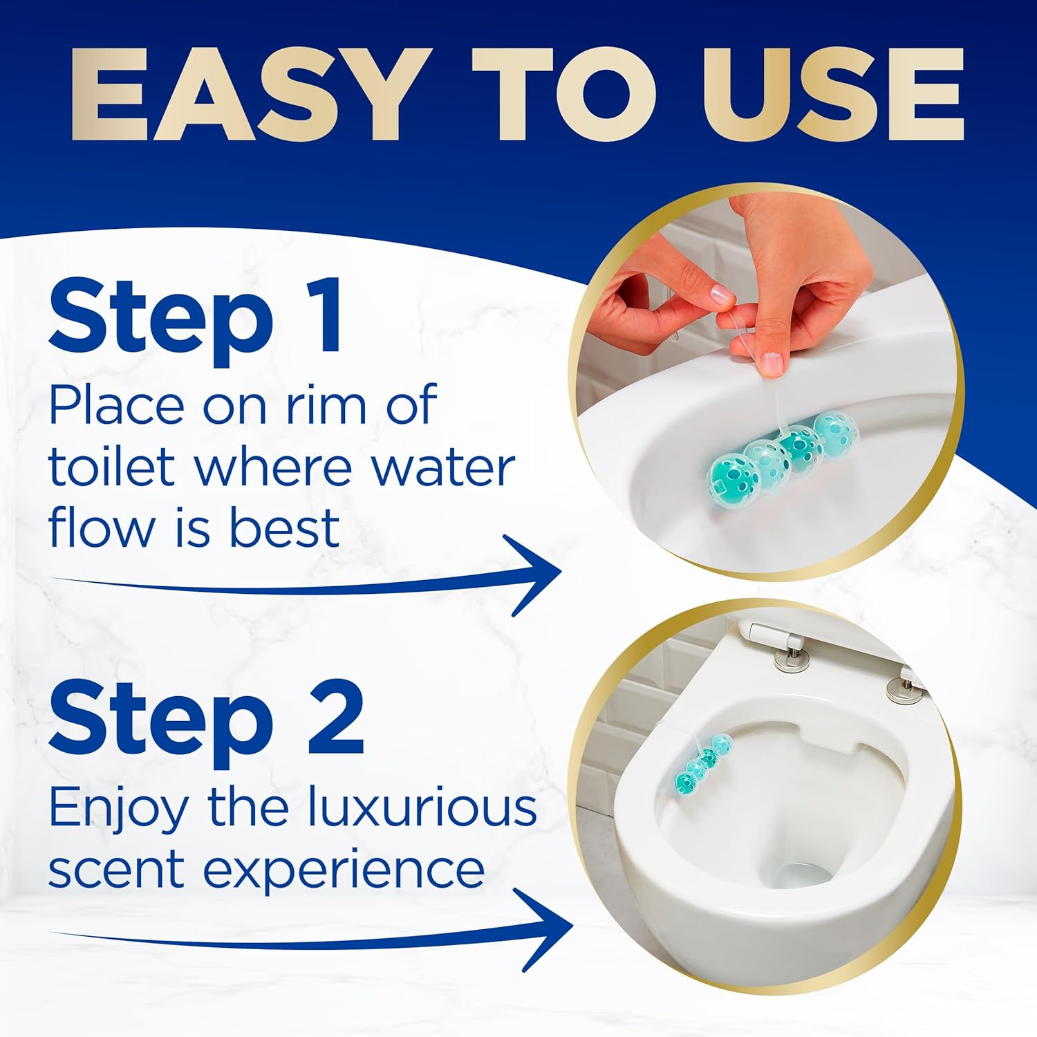 Bref Deluxe Lovely Jasmine Rim Block Toilet Cleaner, 50 G (Pack of 2) image number 6