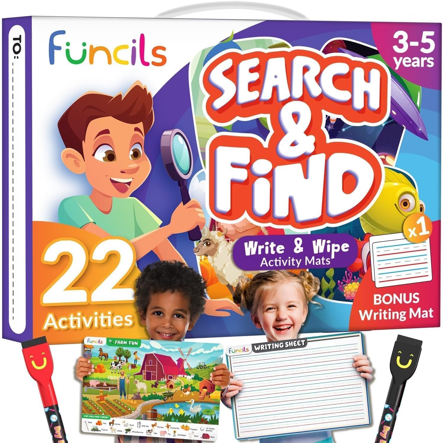 Search and Find for Kids & Toddlers - Preschool Learning Activity Book, Art and Craft Supplies, Seek Find Games, Birthday Gifts for Girls & Boys, Educational Toys for Ages 3, 4, 5, 6 Year Old image number 1